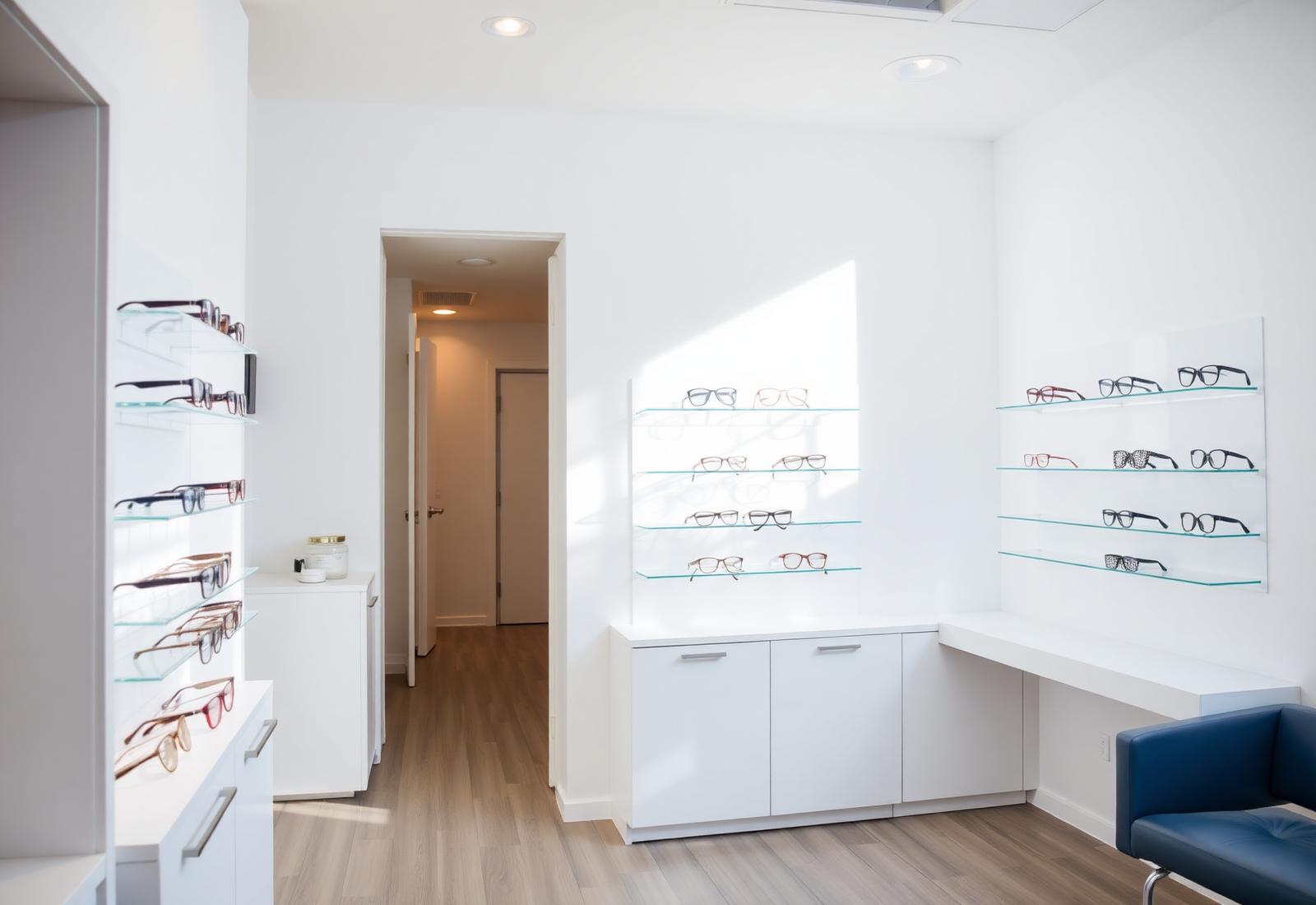 Modern optometry clinic interior at Hadden EyeCare